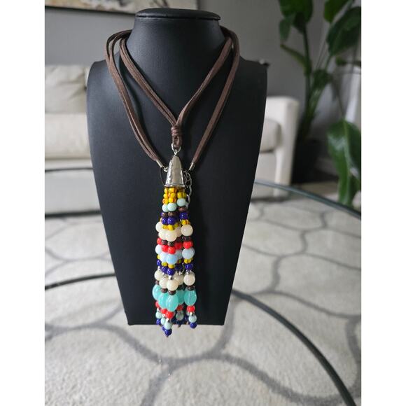 Boho Colorful Beaded Nexklace New - Picture 3 of 4
